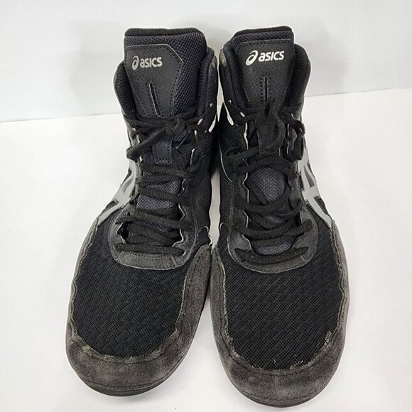 Asics Mens Matflex 6 Wrestling Shoes Black Silver White Size US 14 EUC 1081A021 - Picture 5 of 14